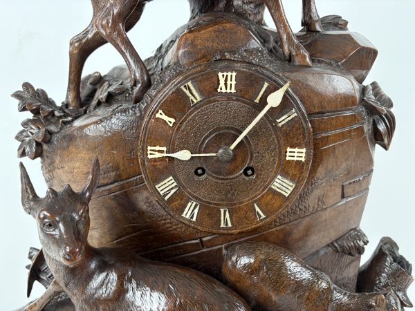 Black Forest mantel clock 19ct - Image 4